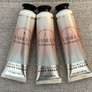Bath & Body Works Vanilla Romance Hand Cream. Set of “3” 1oz. NWT